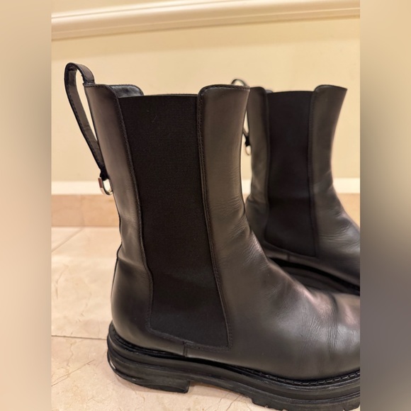 Sergio Rossi Black Leather Ankle Boots - Picture 5 of 16